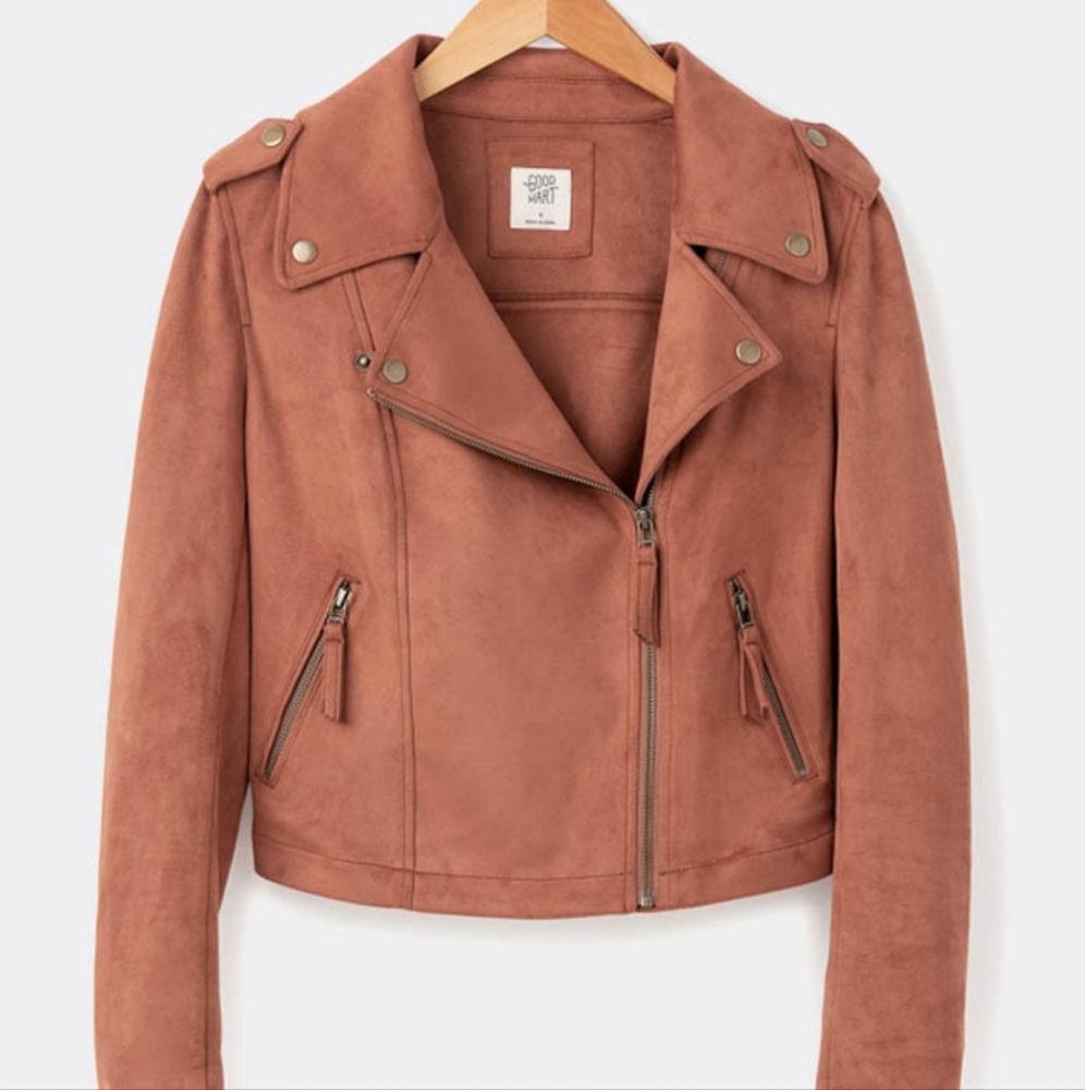 Good Hart Matilda Jane Faux Suede Moto Jacket 2XL